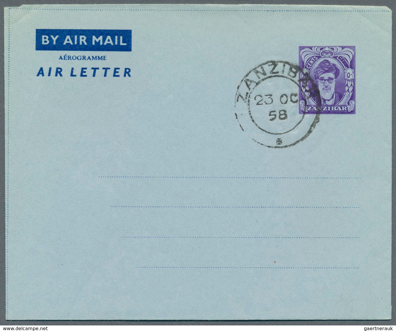 Zanzibar - Ganzsachen: 1953/1963 (ca.), AEROGRAMMES: Accumulation With About 210 Unused And CTO (onl - Zanzibar (...-1963)