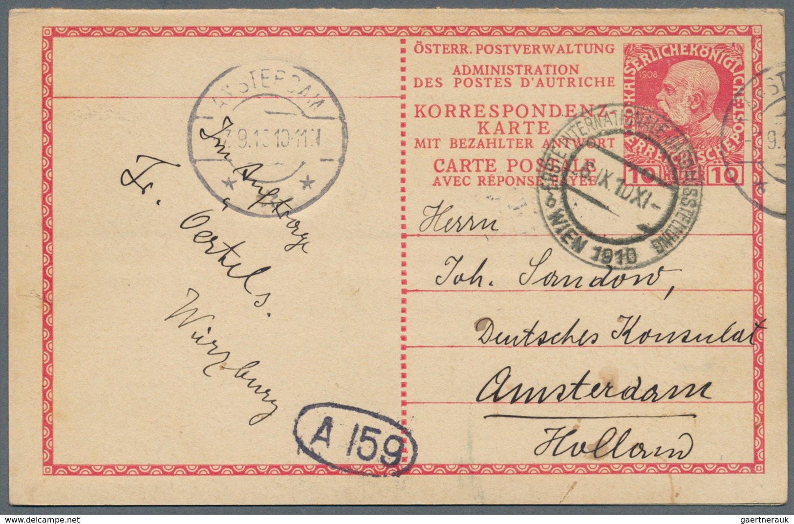 Alle Welt: 1873/1933, Lot Of 19 Entires, E.g. Austria Special Event Postmarks, Russia Railway Canc., - Sammlungen (ohne Album)