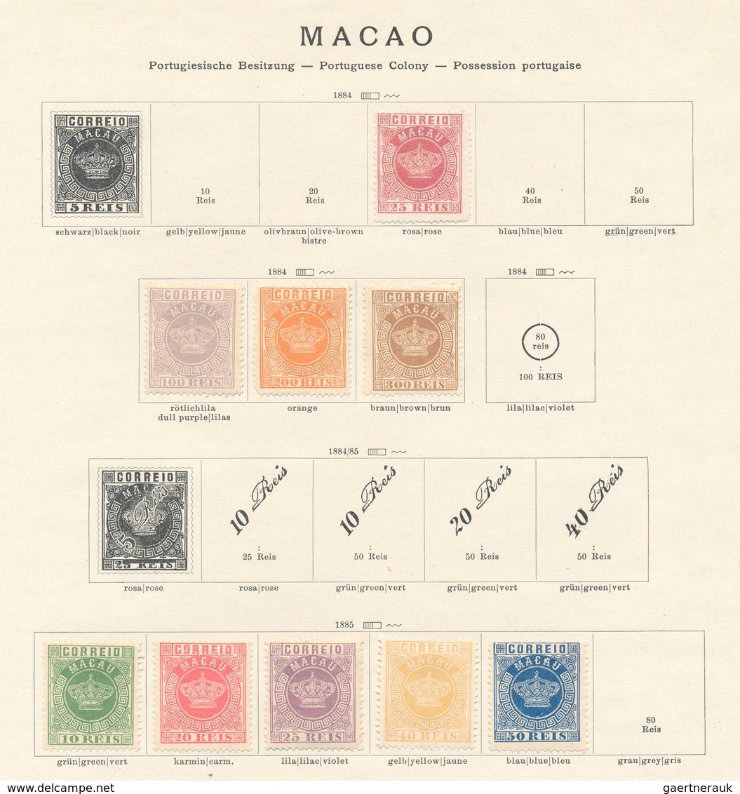 Asien: 1870/1920 (ca.), Mint And Used Collection On Ancient Schaubek Pages, Comprising Macao, Timor, - Asia (Other)