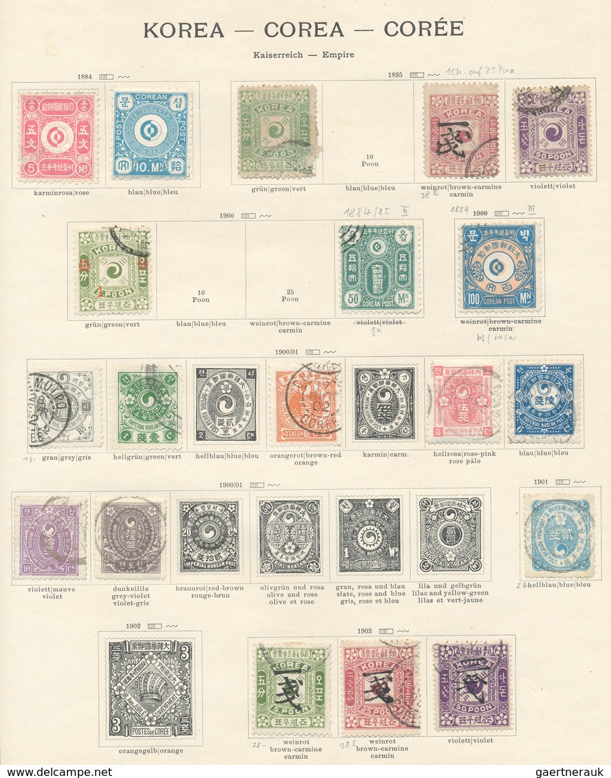 Asien: 1870/1920 (ca.), mint and used collection on ancient Schaubek pages, comprising Macao, Timor,