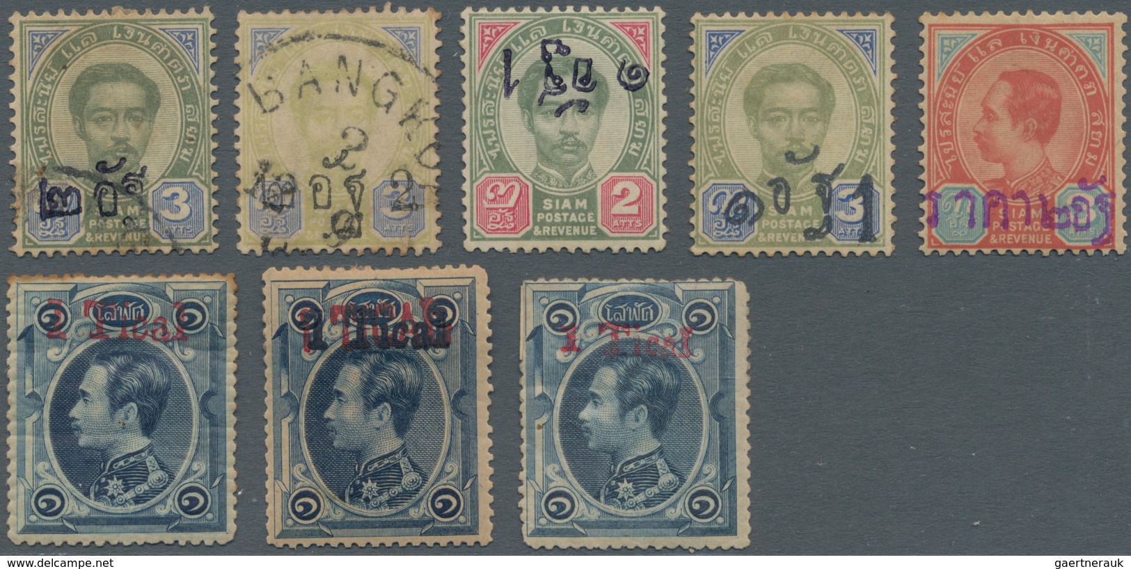 Asien: 1880/1980 (ca.), Balance Of Loose Material, Main Value Thailand Incl. Some Early Overprints A - Sonstige - Asien