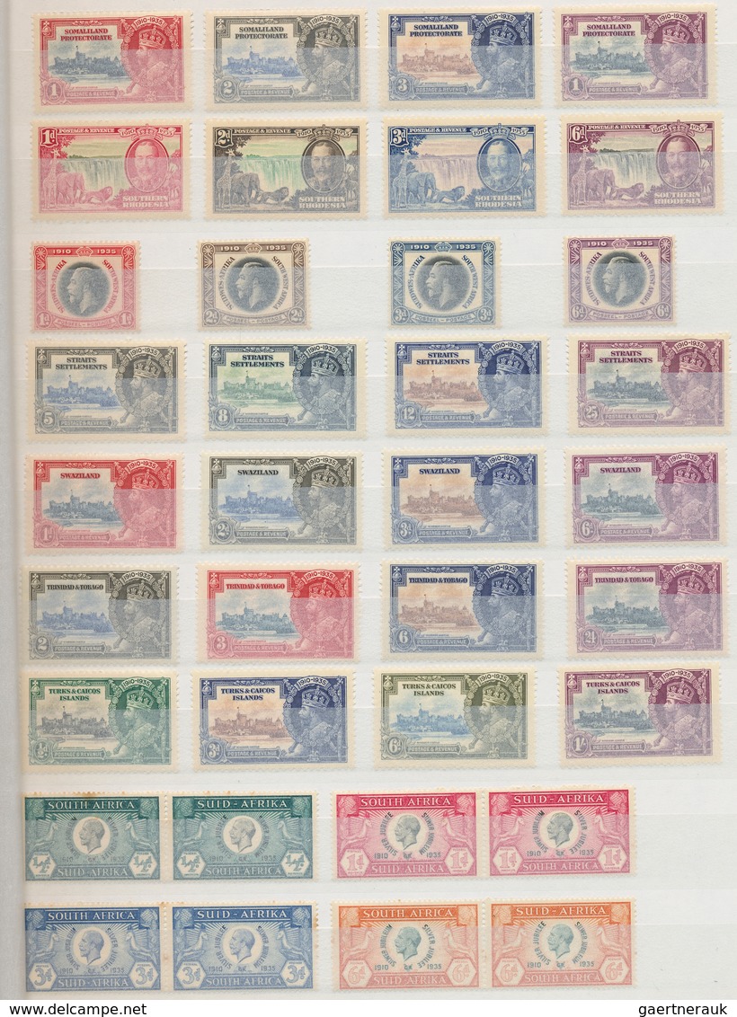Britische Kolonien: 1935/1953, u/m collection of Omnibus issues "1935 Silver Jubilee" (234 stamps) a
