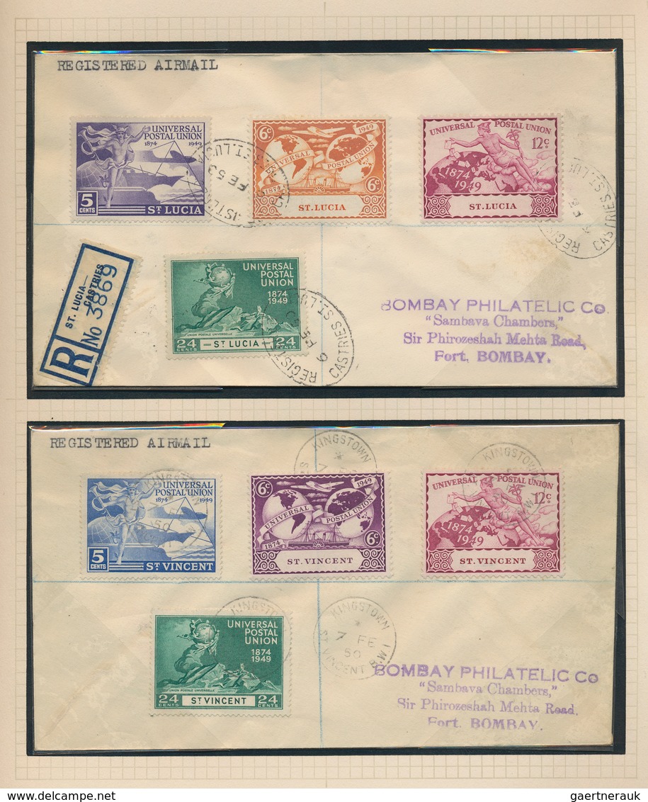 Britische Kolonien: 1949, 75th Anniversary Of UPU, Omnibus Issue, Collection Of Apprx. 68 Different - Other & Unclassified