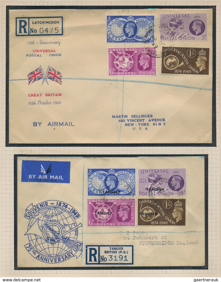 Britische Kolonien: 1949, 75th Anniversary of UPU, Omnibus issue, collection of apprx. 68 different