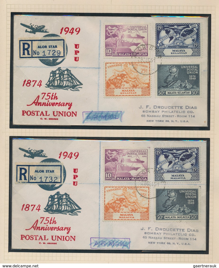 Britische Kolonien: 1949, 75th Anniversary of UPU, Omnibus issue, collection of apprx. 68 different