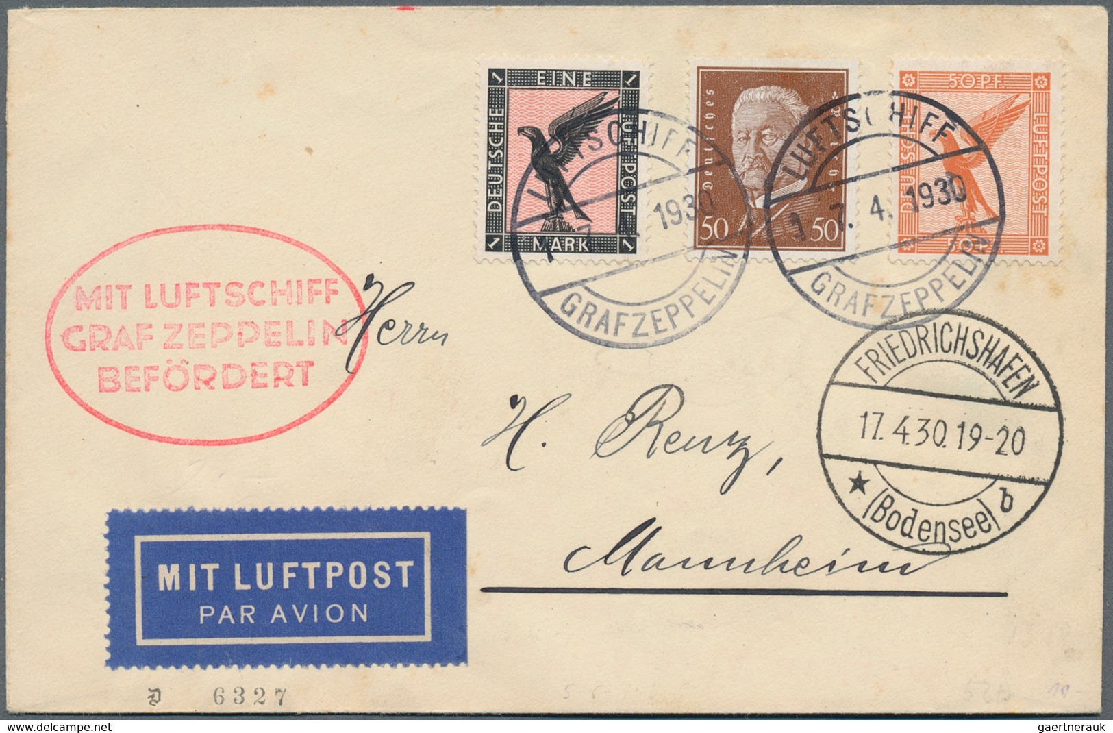Zeppelinpost Deutschland: Collection Of Over 100 Zeppelin Items, Around 70 Flown Covers And 33 Schue - Poste Aérienne & Zeppelin
