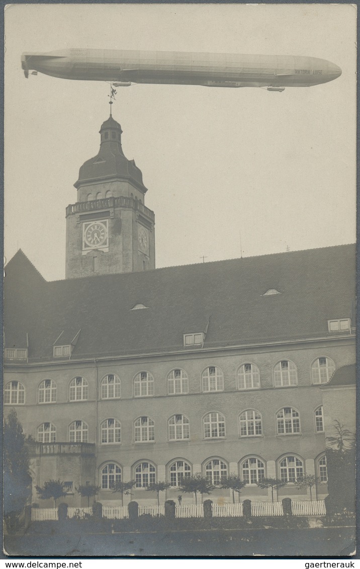 Zeppelinpost Deutschland: Over 140 Zeppelin postcards, mostly Real Photos with the largest part pion