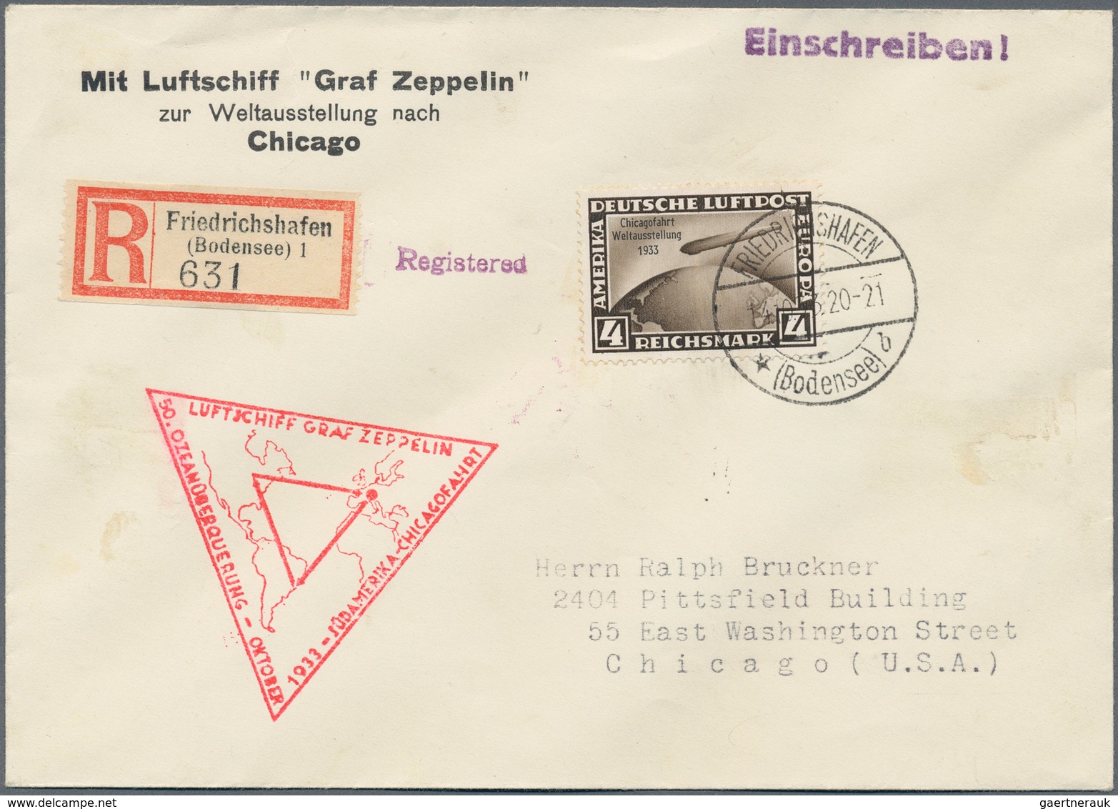 Zeppelinpost Deutschland: 1924/1936, Gehaltvolle Partie Mit 22 Zeppelin-Belegen, Beginnend Mit Ameri - Airmail & Zeppelin
