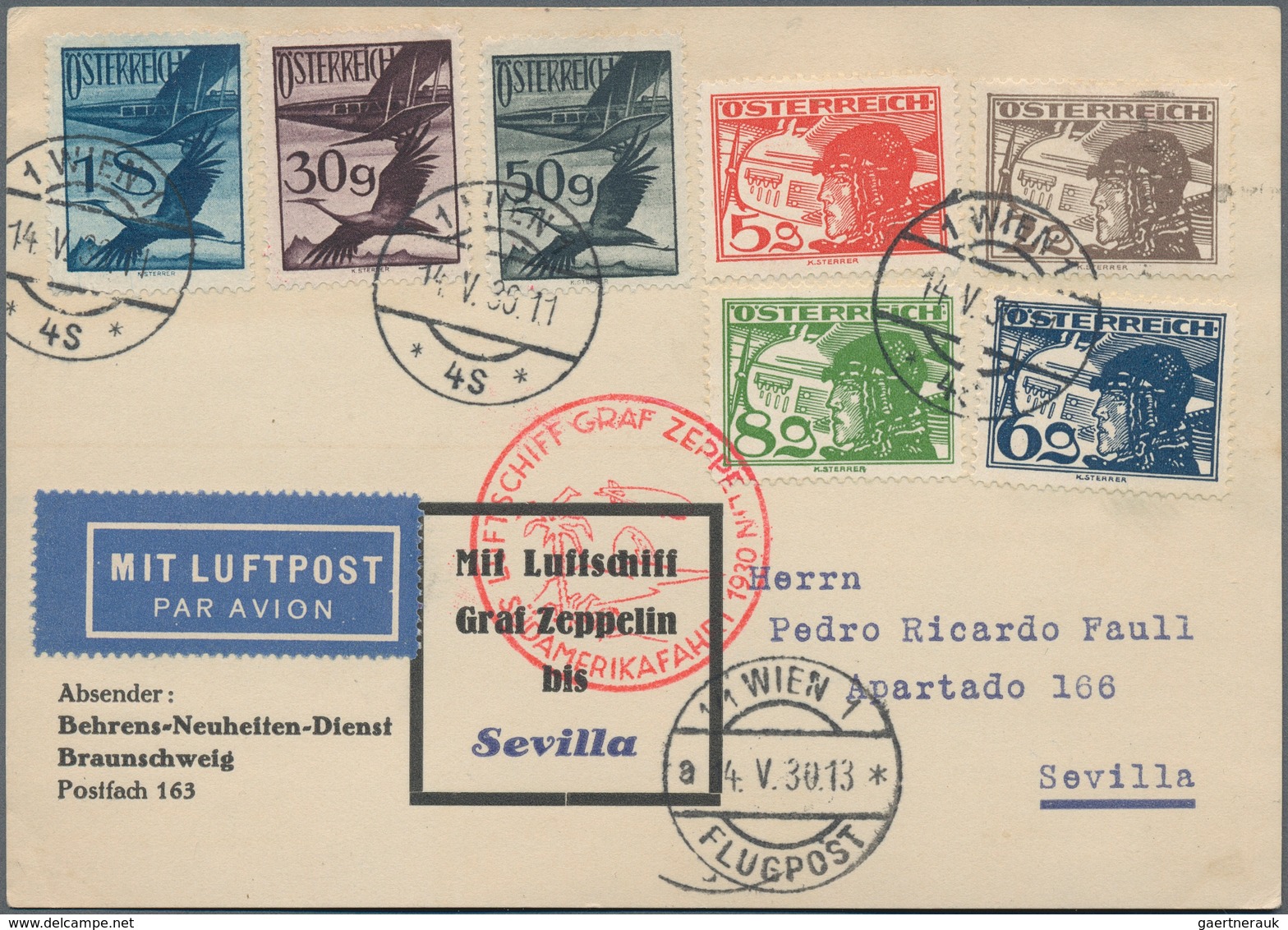 Zeppelinpost Deutschland: Collection Of 71 Zeppelin Cards And Covers, Ca 60 Flown + Several Hindenbu - Airmail & Zeppelin