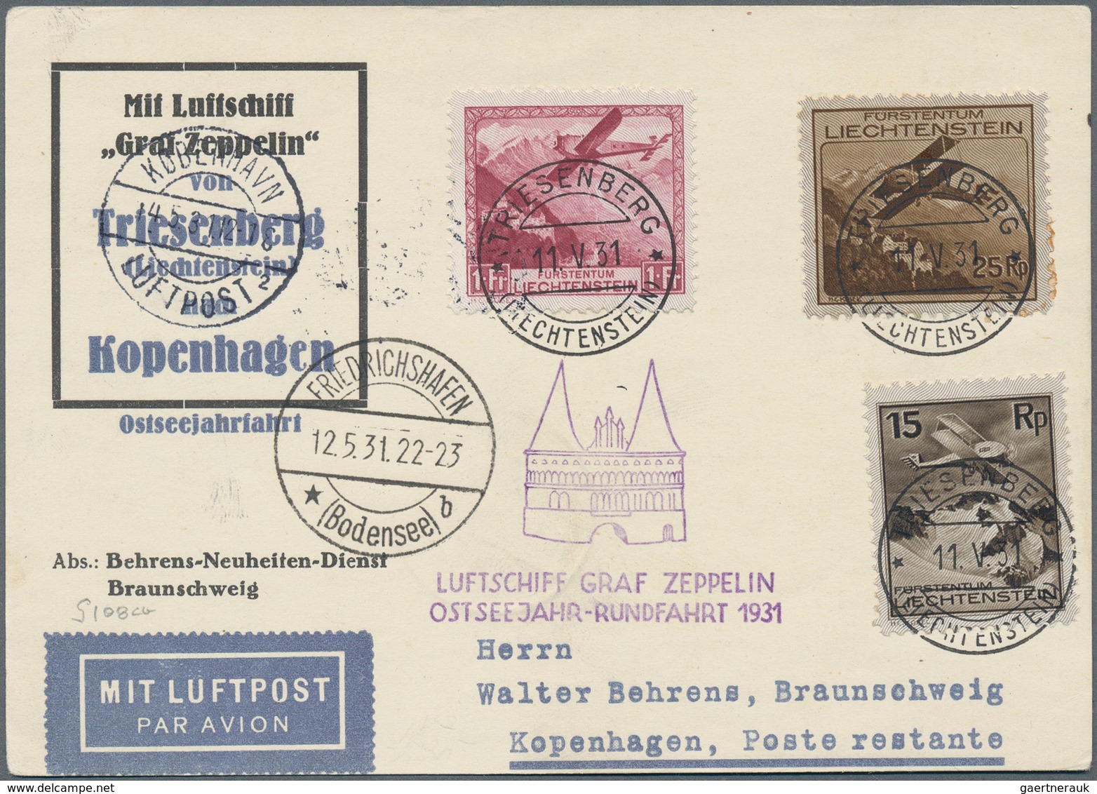 Zeppelinpost Europa: Collection Of Over 110 Zeppelin Items, Mostly Flown Covers With A Large Number - Sonstige - Europa