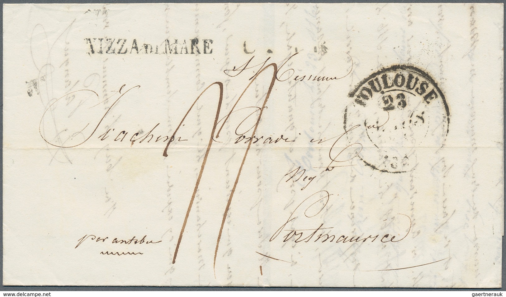 Schiffspost Alle Welt: 1810/1924, Assortment Of 33 Ship Letters/cards (thereof 23 Stampless Lettersh - Other & Unclassified