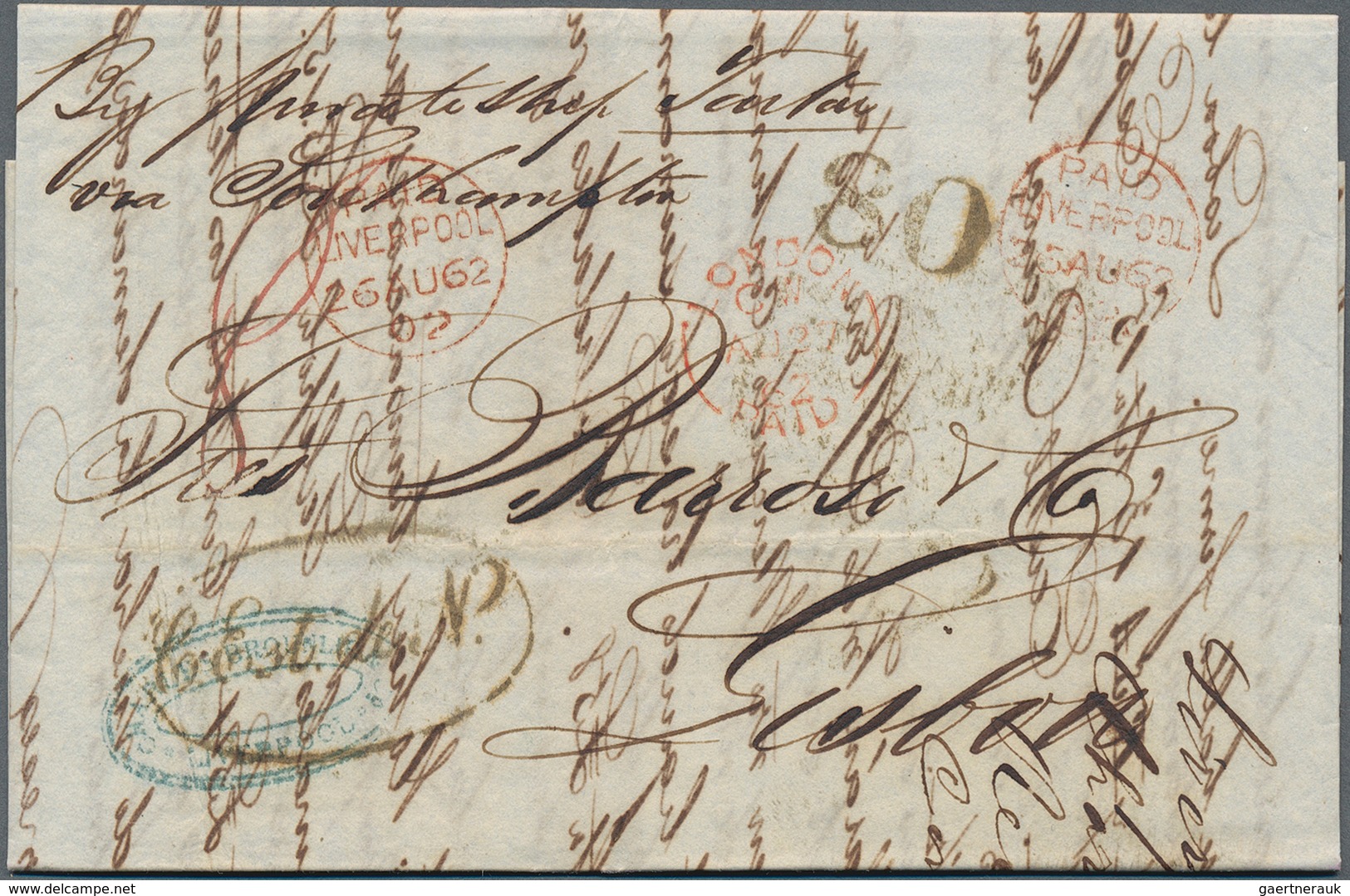 Schiffspost Alle Welt: 1810/1924, Assortment Of 33 Ship Letters/cards (thereof 23 Stampless Lettersh - Other & Unclassified