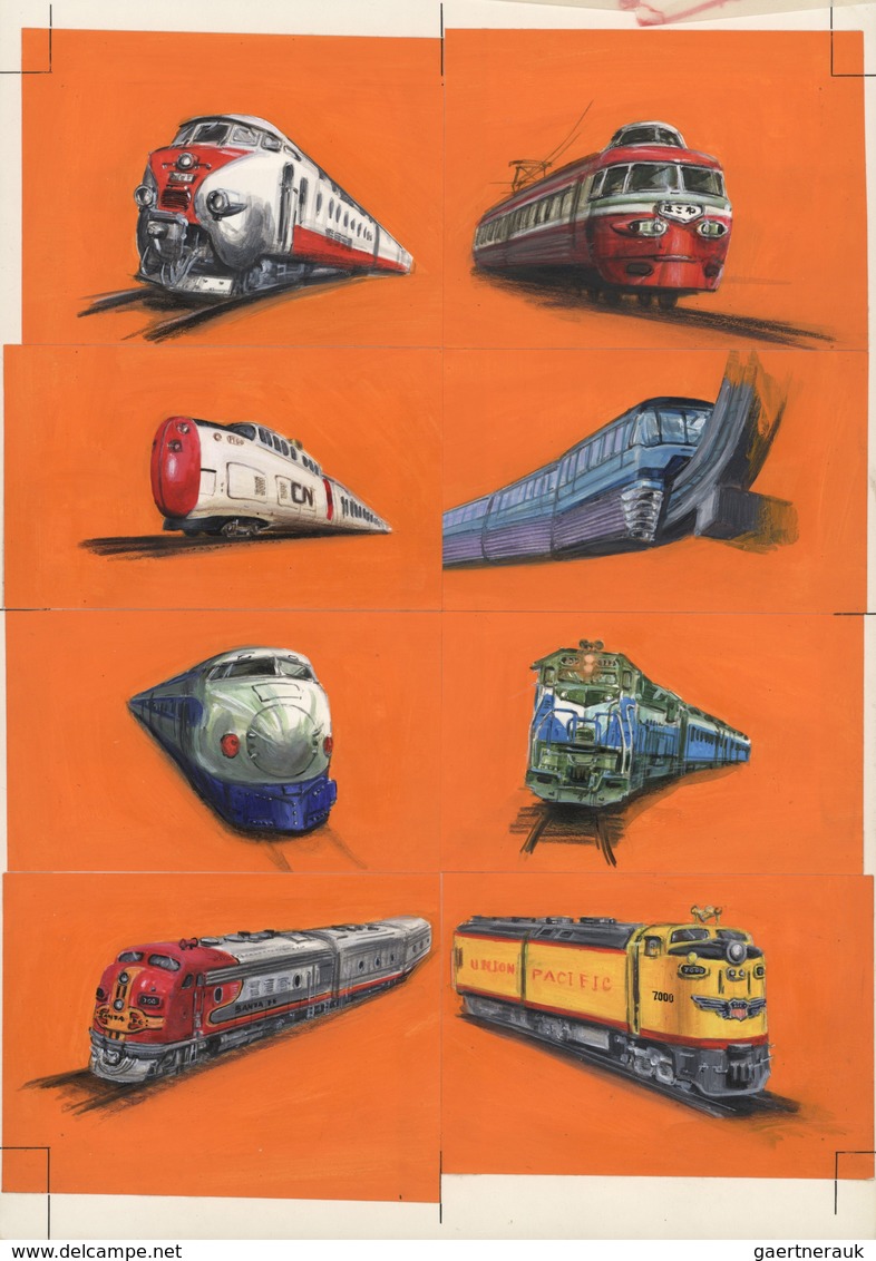 Thematik: Eisenbahn / Railway: 1972, Manama, 100th Ann. Of Japanese Railway (Mi.nos. 919/26), 3D Iss - Trains