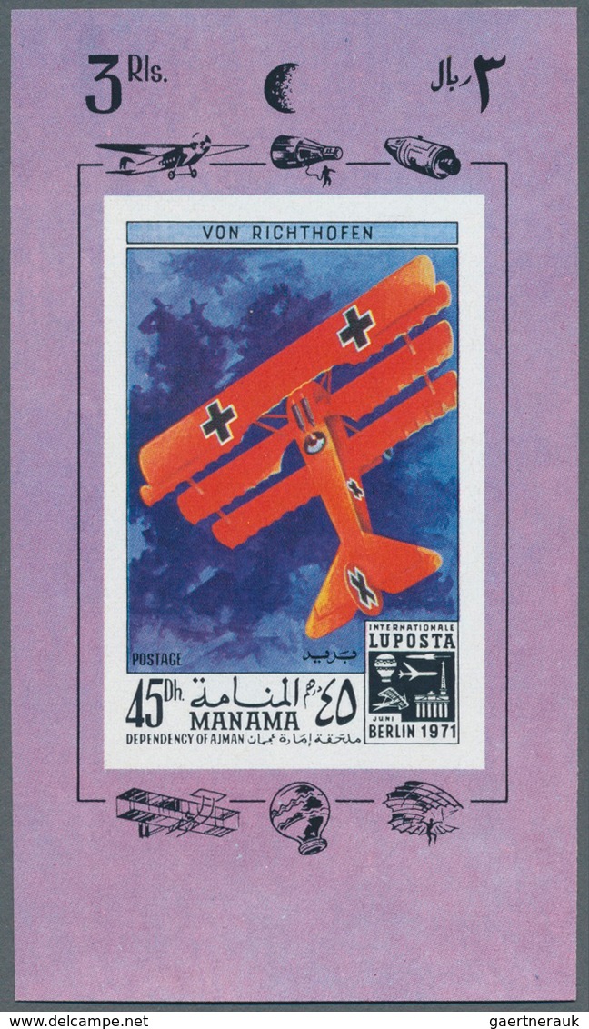 Thematik: Flugzeuge, Luftfahrt / Airoplanes, Aviation: LUPOSTA 1971, Stamp Exhibition In Berlin, Fan - Flugzeuge