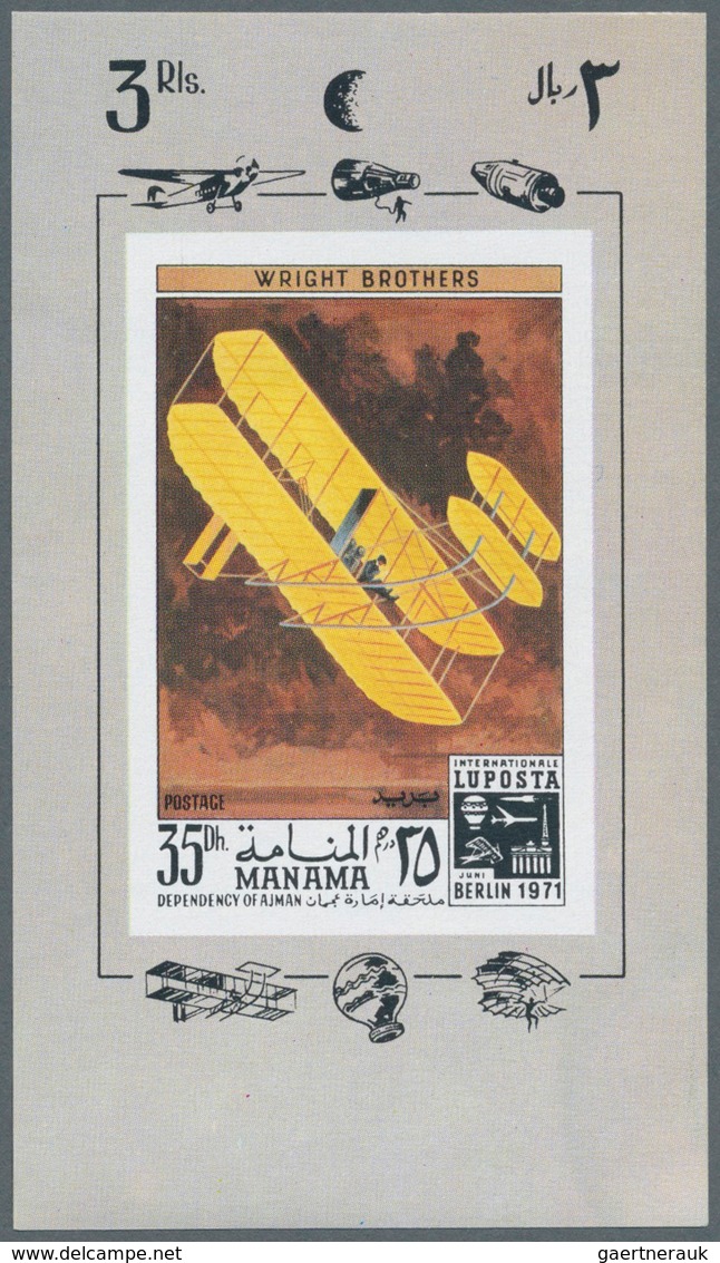 Thematik: Flugzeuge, Luftfahrt / airoplanes, aviation: LUPOSTA 1971, stamp exhibition in Berlin, fan