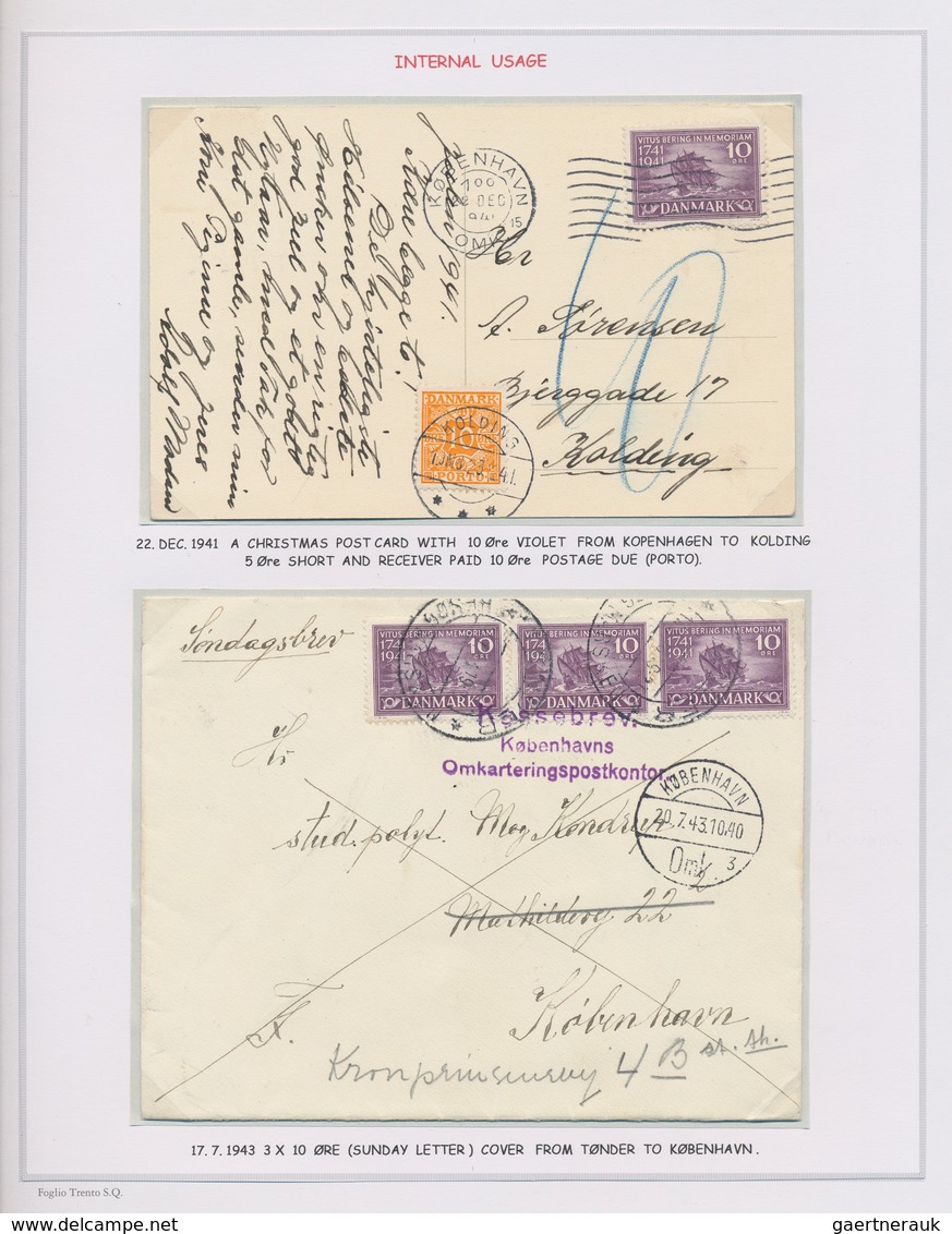 Dänemark: 1941, VITUS JONASSEN BERING, Comprehensive Exhibition Collection Of The Stamp Issue Commem - Lettres & Documents