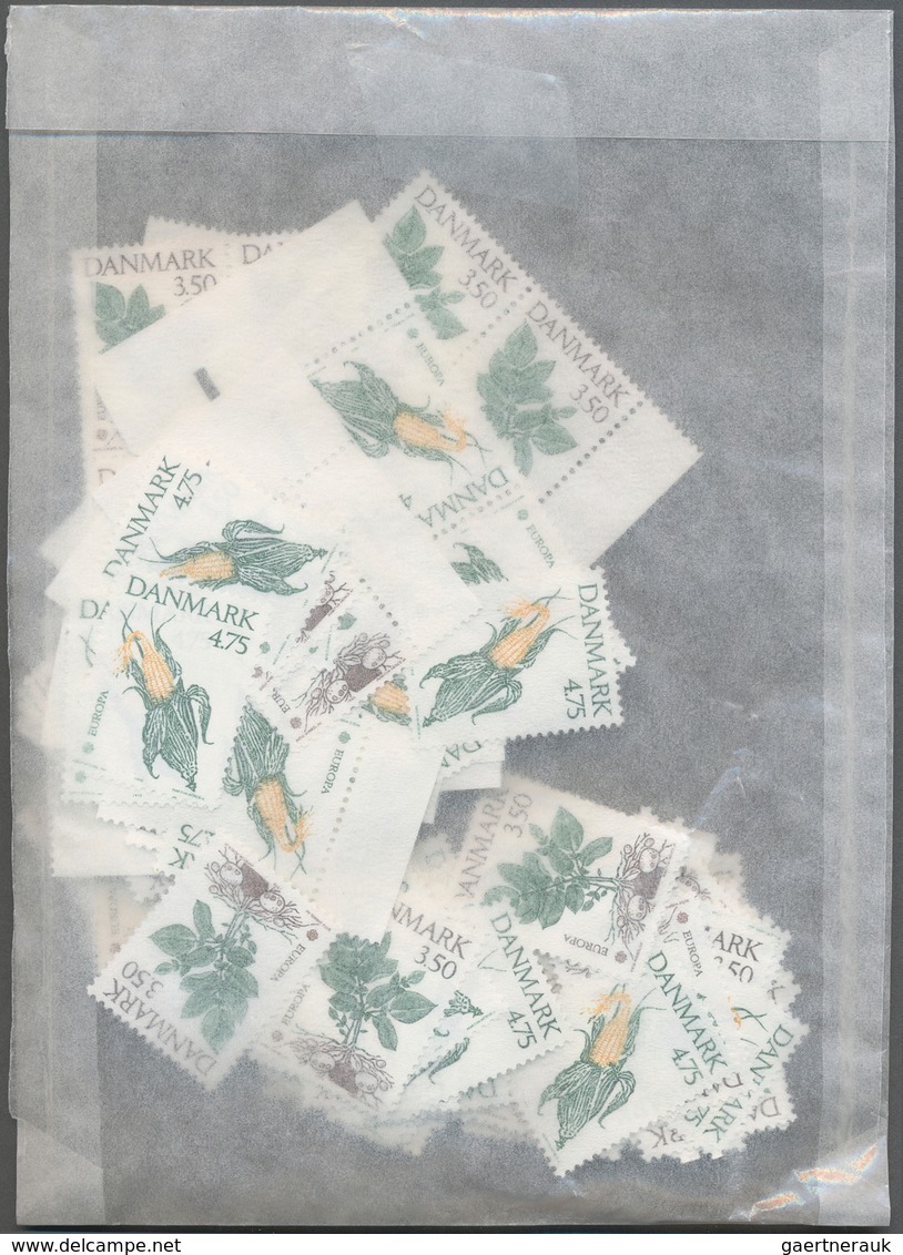 Dänemark: 1969/1992, Stock Of The Europa Issues, Complete Sets Mint Never Hinged. List Of Content En - Briefe U. Dokumente