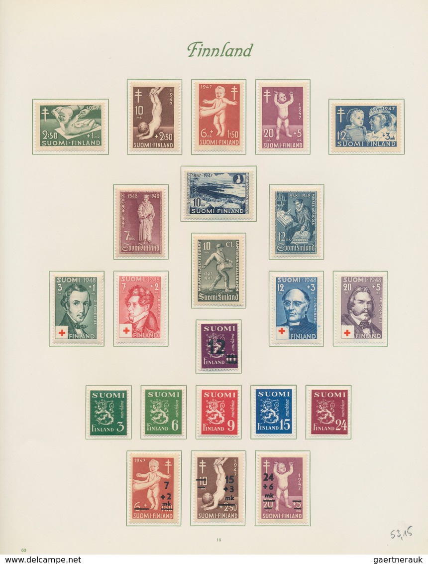 Finnland: 1935/65, Collection Mint (later Issues Never Hinged And Earlier Issues With First Hinges) - Used Stamps