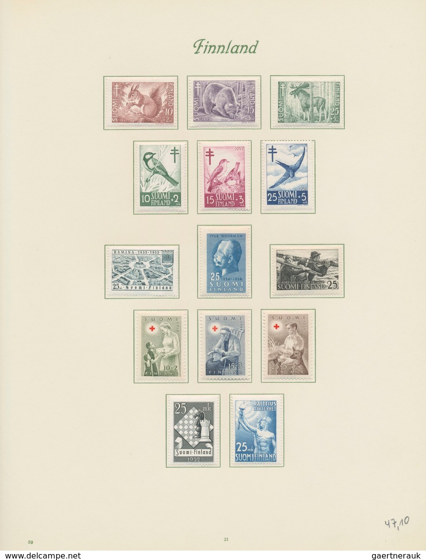 Finnland: 1935/65, Collection Mint (later Issues Never Hinged And Earlier Issues With First Hinges) - Used Stamps