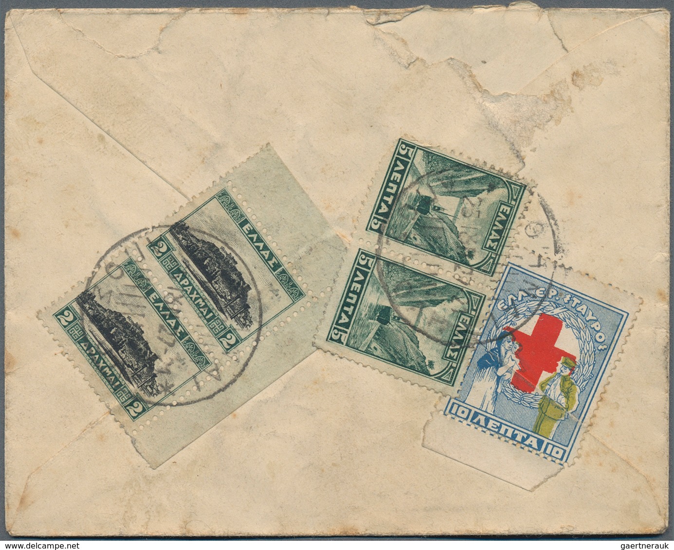 Griechenland: 1920/1950 (ca.), Assortment Of More Than 50 Covers/cards, Stronger Postal Wear But Int - Briefe U. Dokumente