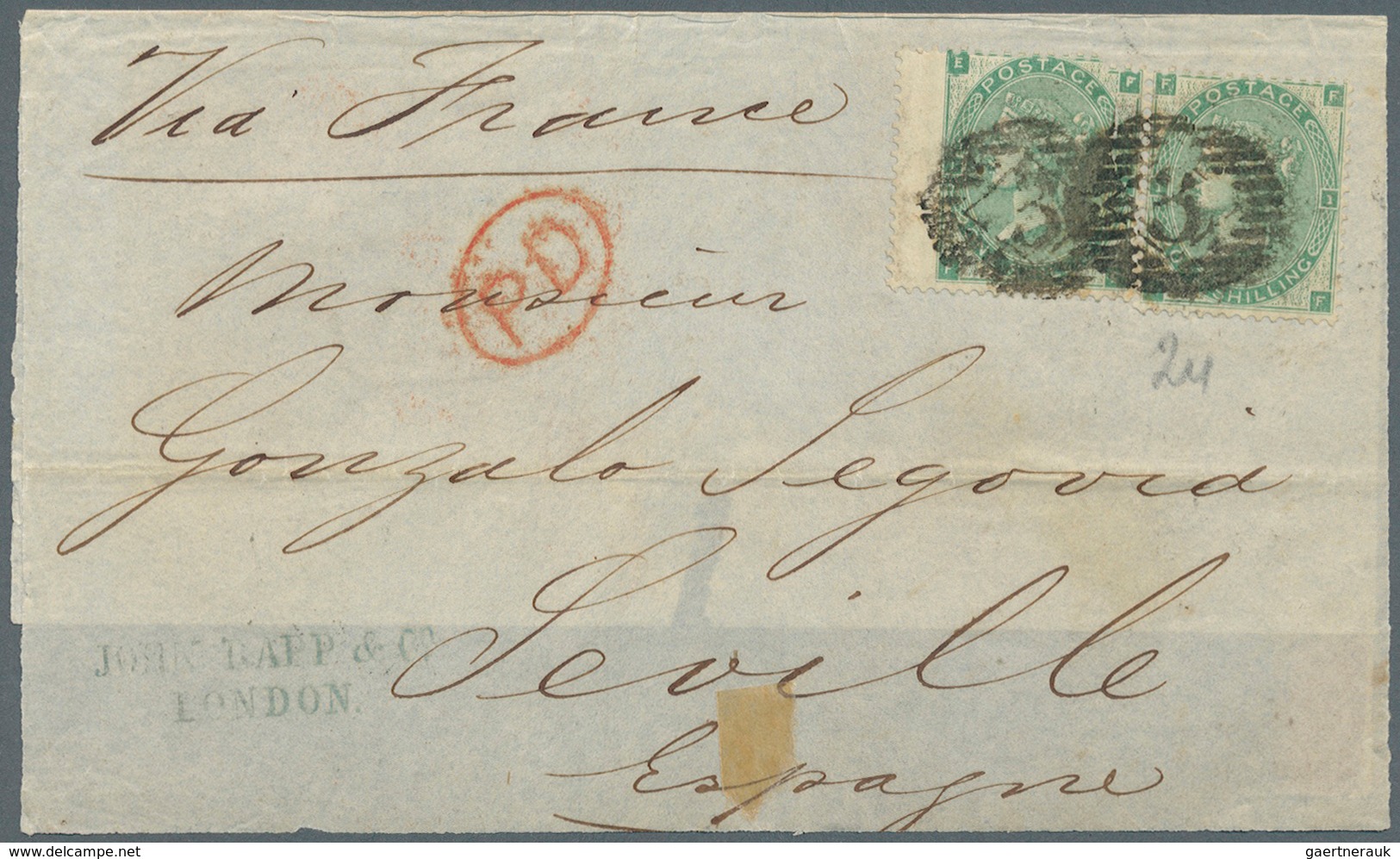 Großbritannien: 1860/1900 (ca.), Lot Of 5 Entires/fronts/pieces Incl. Ship Letter (front) Bearing 2 - Other & Unclassified