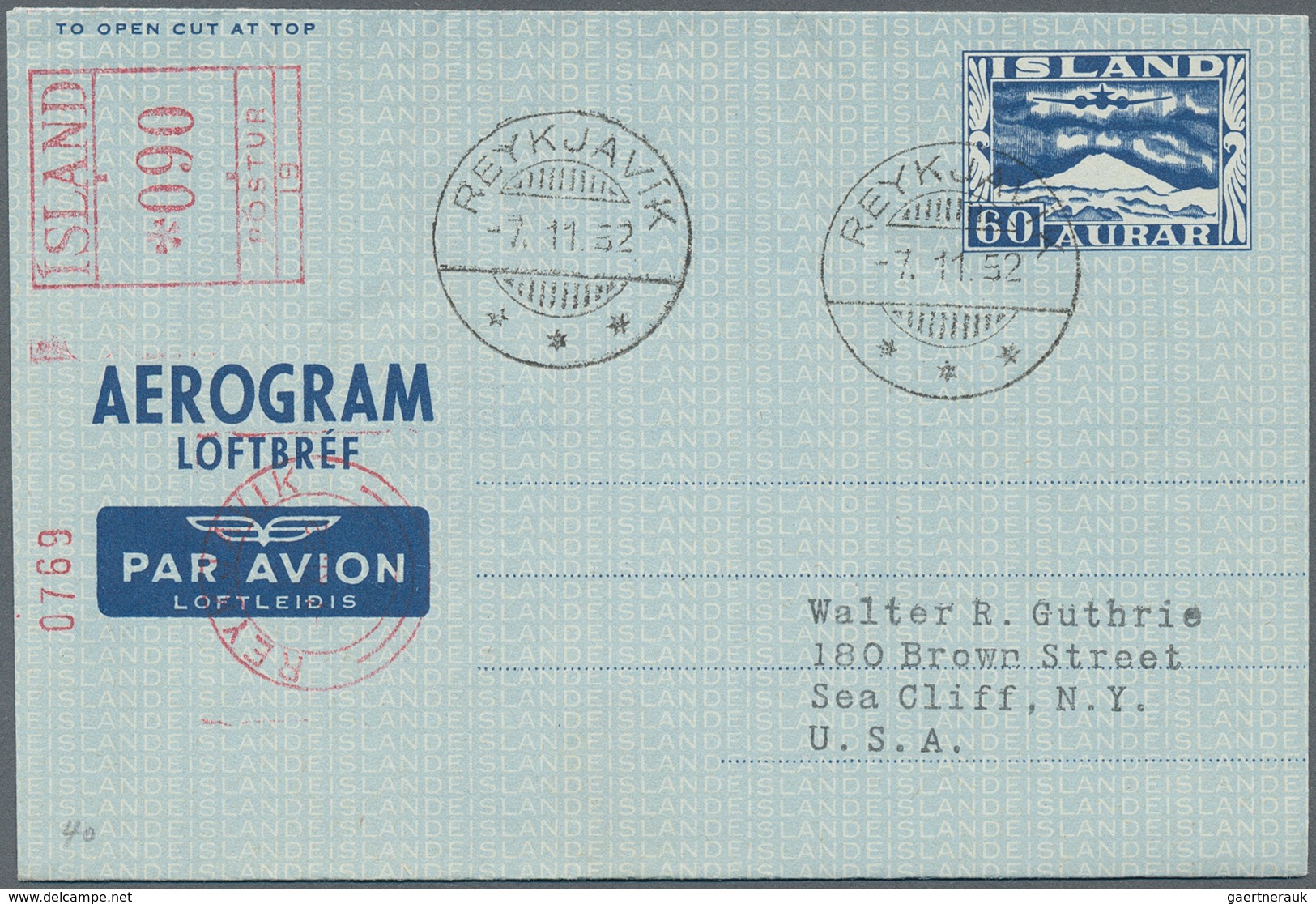 Island - Ganzsachen: 1949-71 Aerogrammes: Specalized Collection Of 50 Aerogrammes, Unused And/or Use - Postal Stationery