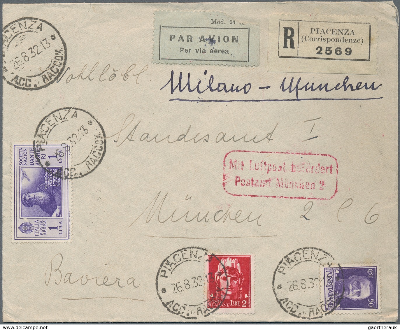 Italien: 1861/1956, Italy/area, Lot Of Six Covers/cards Incl. Two Uprated Stationeries, Better Frank - Sammlungen