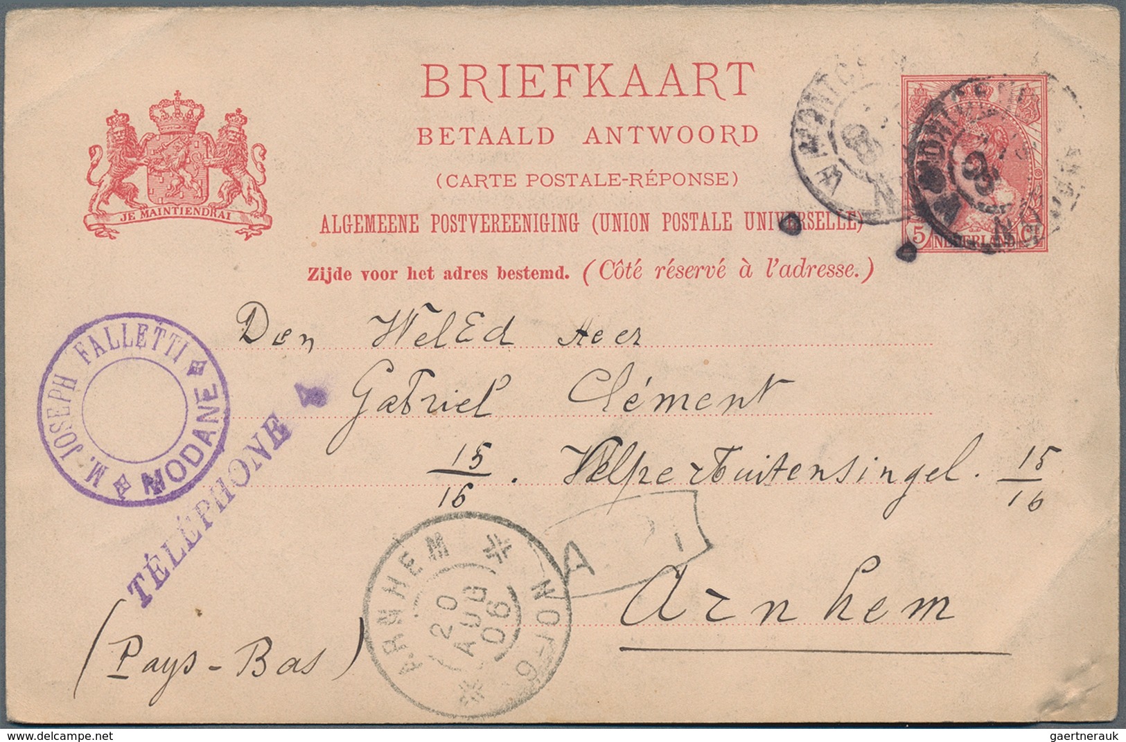 Niederlande: 1864/1934, Lot Of 17 Entires, Mainly Sent To Foreign Destinations, Also Postage Dues On - Sonstige & Ohne Zuordnung