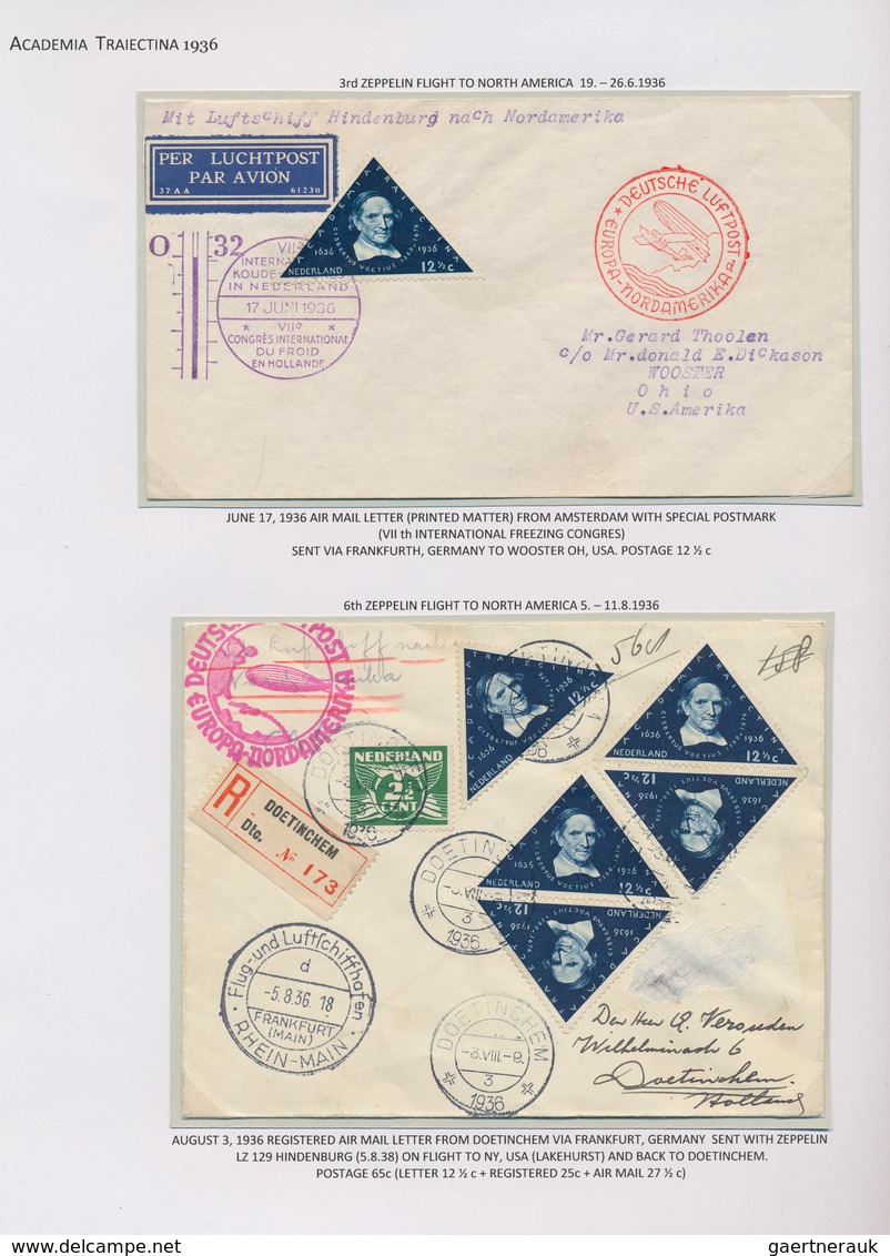 Niederlande: 1936, ACADEMIA TRAIECTINA, Very Comprehensive Exhibition Collection Of The Stamp Issue - Other & Unclassified