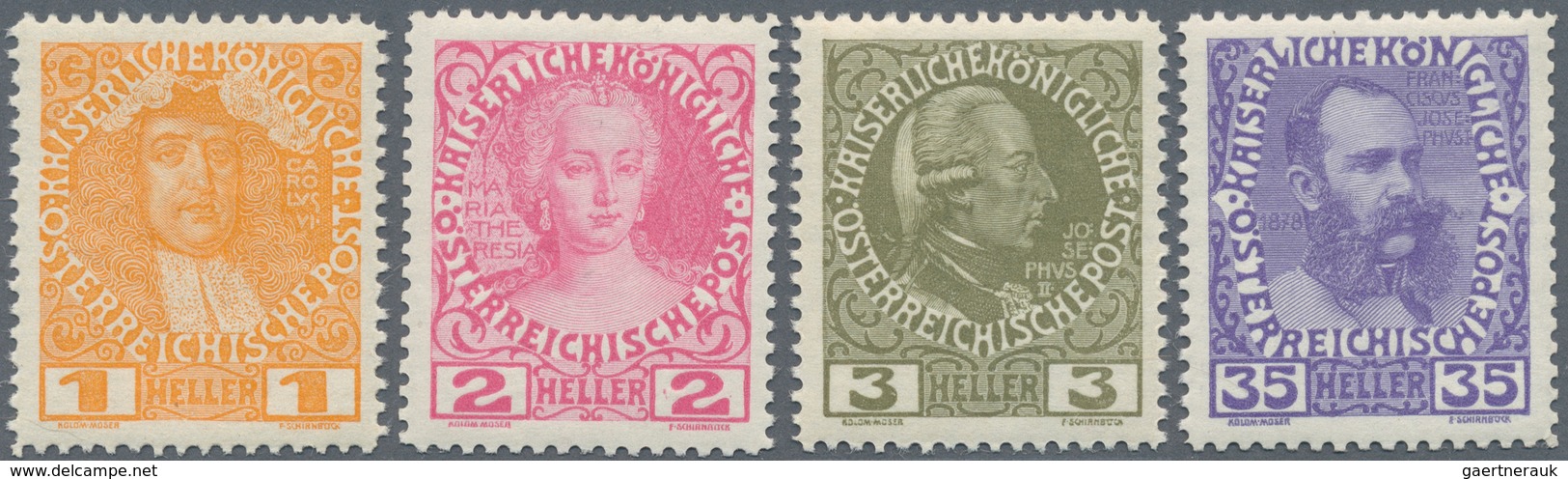 Österreich: 1908, Regierungsjubiläum Franz-Josef, Partie Mit 21 Gezähnten Probedrucken In Verschiede - Sammlungen