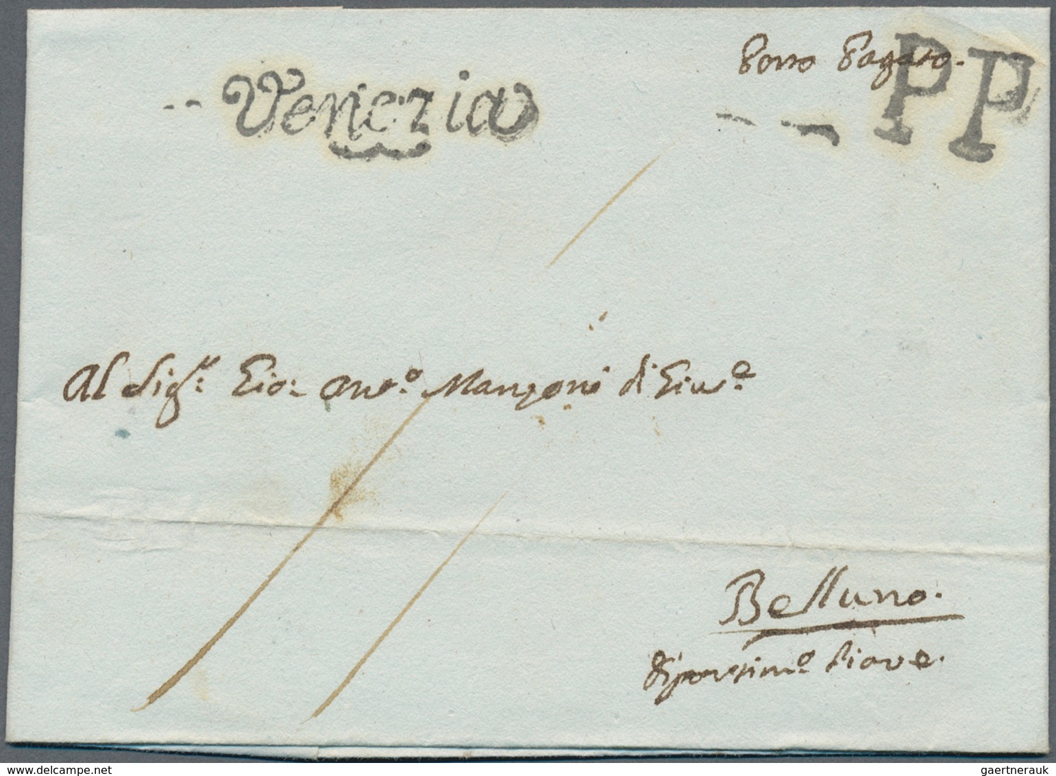 Österreich - Lombardei Und Venetien: 1810/1850 Ca., Interessantes Konvolut Mit 40 Vorphila-Briefen E - Lombardo-Venetien