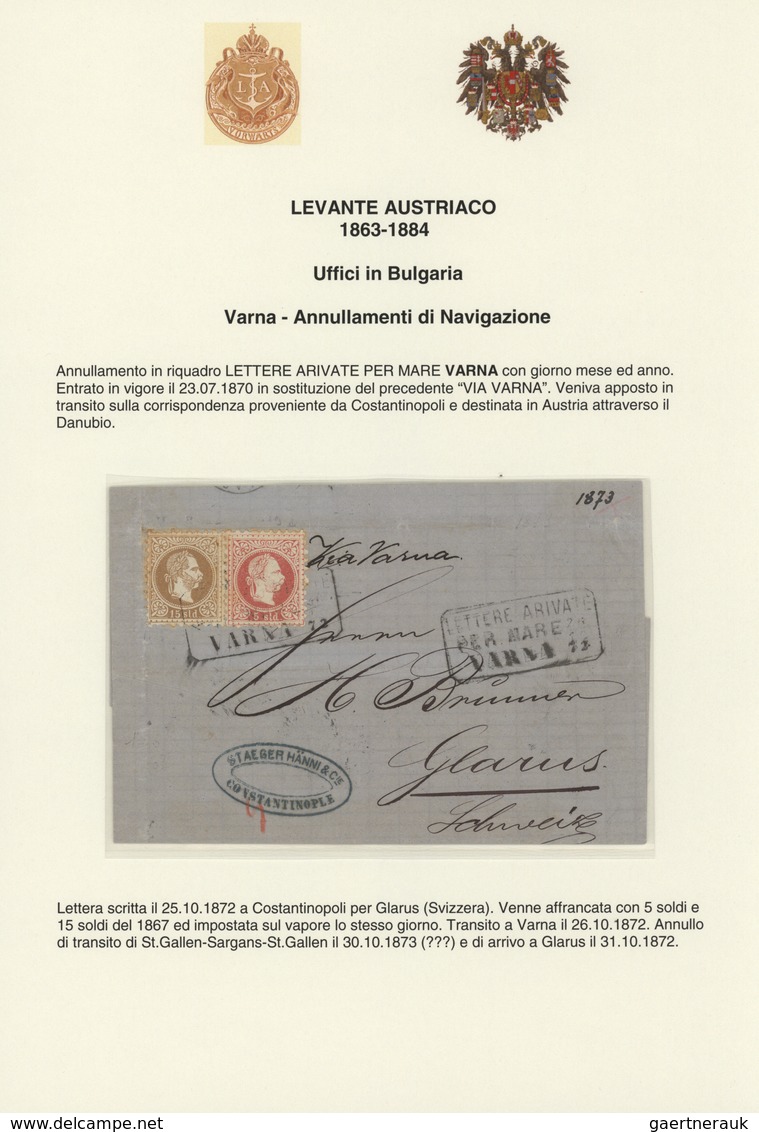 Österreichische Post in der Levante: 1863-1884: Spezialsammlung der Entwertungen und Poststempel der