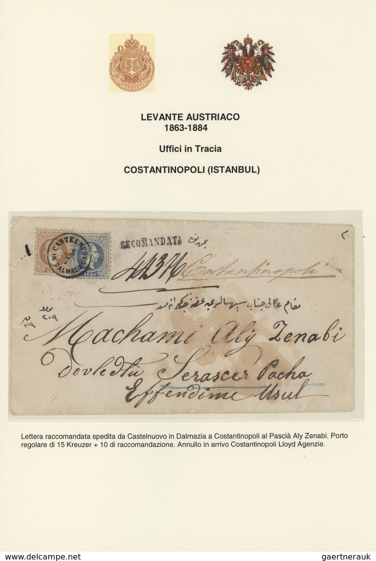 Österreichische Post in der Levante: 1863-1884: Spezialsammlung der Entwertungen und Poststempel der