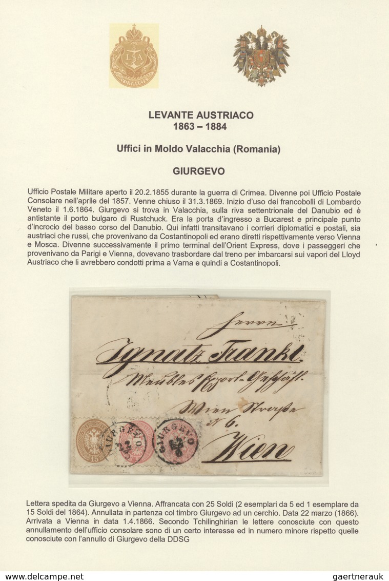 Österreichische Post in der Levante: 1863-1884: Spezialsammlung der Entwertungen und Poststempel der