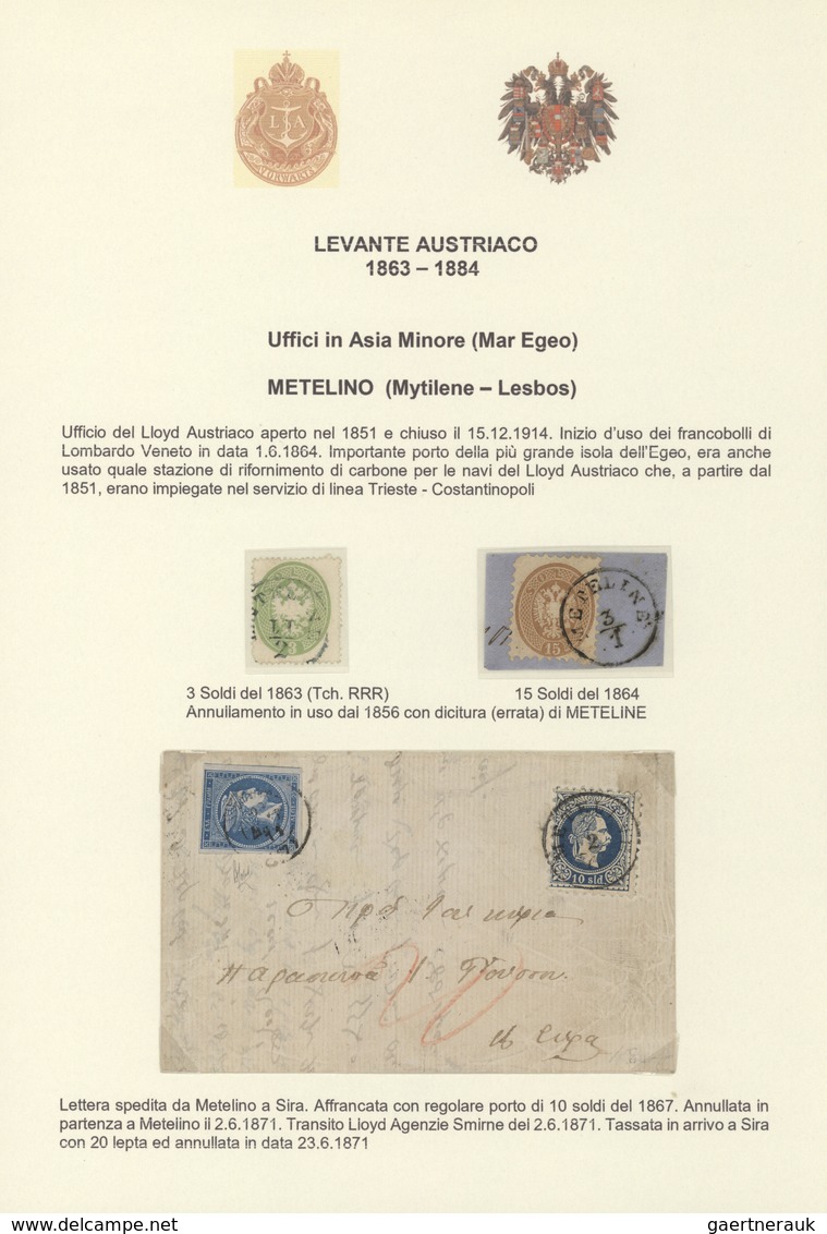 Österreichische Post in der Levante: 1863-1884: Spezialsammlung der Entwertungen und Poststempel der