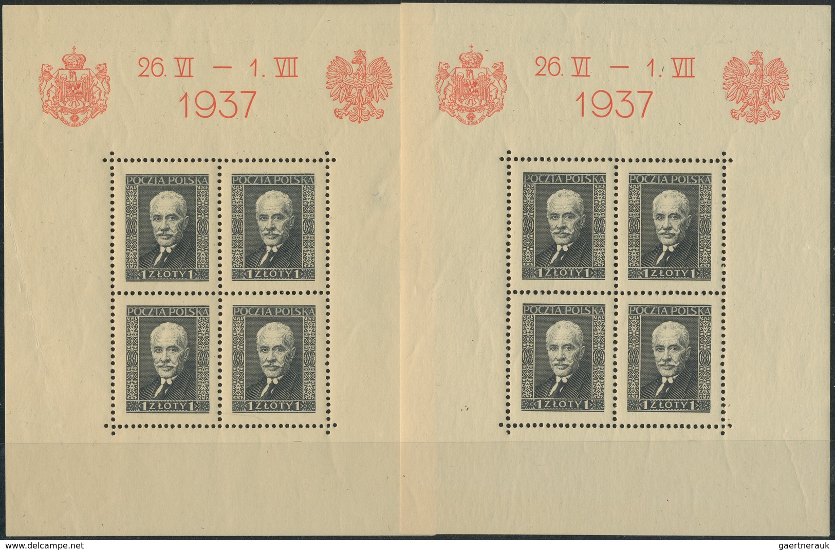 Polen: 1935/1949 (ca.), U/m Assortment In Glassines/on Stockcards, Comprising Definitives, 1938 20th - Other & Unclassified