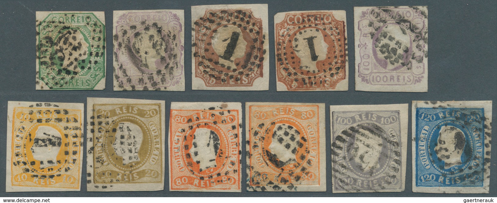 Portugal: 1853/1884: Collection Of 82 Stamps Of The Classic Issues, From Queen Maria II. 25r.(x3) To - Sonstige & Ohne Zuordnung