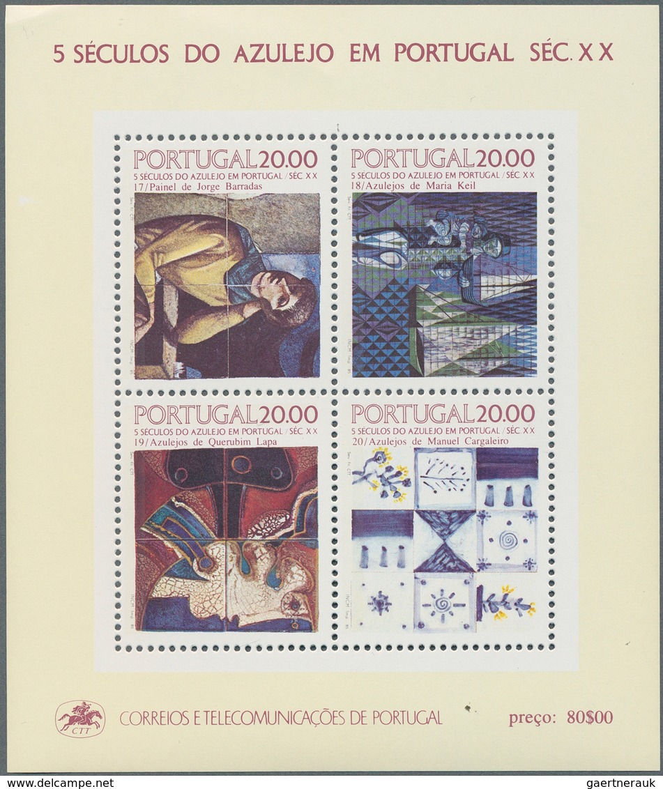 Portugal: 1974/1985, Stock Of Souvenir Sheets Mint Never Hinged, Between 2500 To 3000 Copies Includi - Other & Unclassified