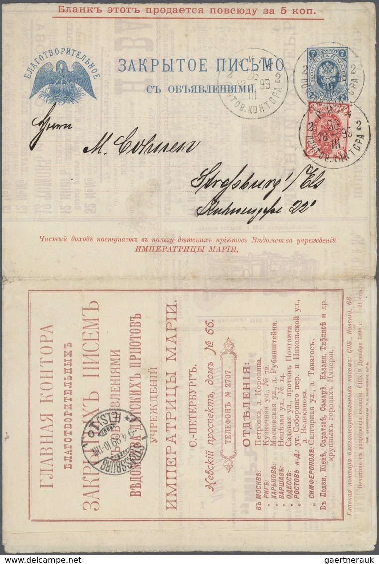 Russland - Ganzsachen: 1898/1901, CHARITY LETTER-SHEETS OF RUSSIAN EMPIRE, Extraordinary Collection - Stamped Stationery