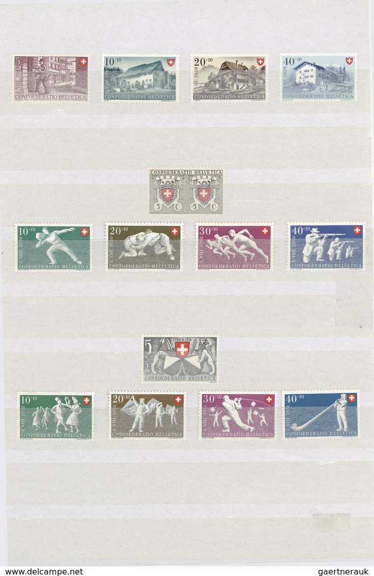 Schweiz: 1936/2000, Saubere Sammlung Der Pro Patria-Ausgaben, Dabei Die Gestempelten Marken 1938/200 - Collections