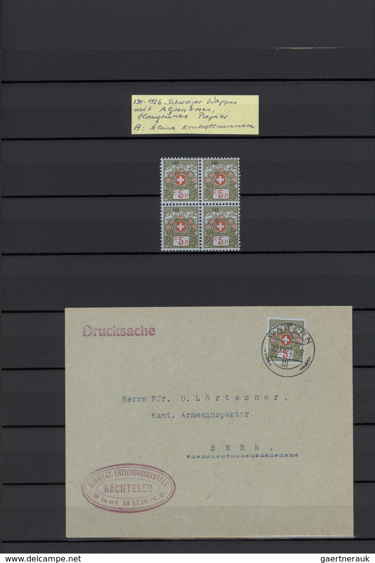 Schweiz - Portomarken: 1883/1940 (ca.), Meist Gestempelter Spezial-Sammlungsbestand Mit Schwerpunkt - Postage Due