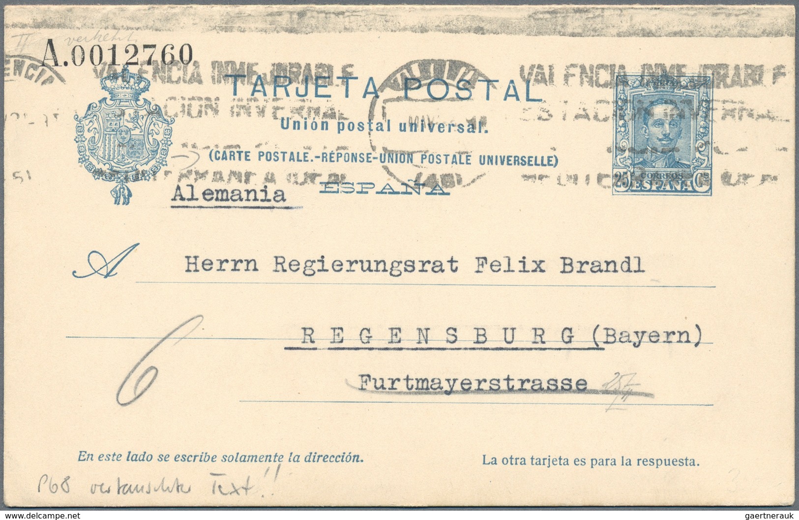 Spanien - Ganzsachen: 1873/1998, Sammlung In 2 Brief-Alben, Postkarten, Antwortkarten, Bildpostkarte - 1850-1931