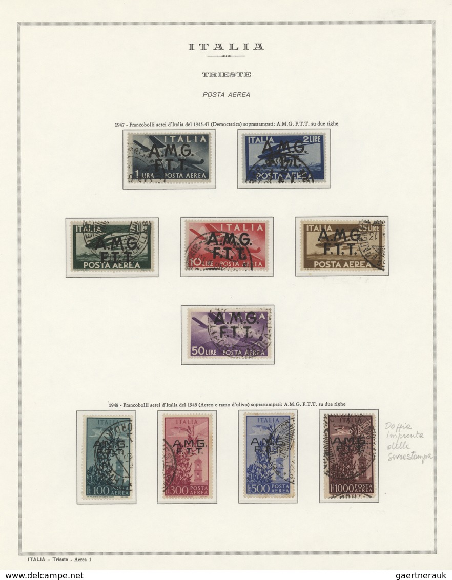 Triest - Zone A: 1947-54, Complete Collection Of All The Stamps Issued For Zone A, In Used And Mostl - Gebraucht