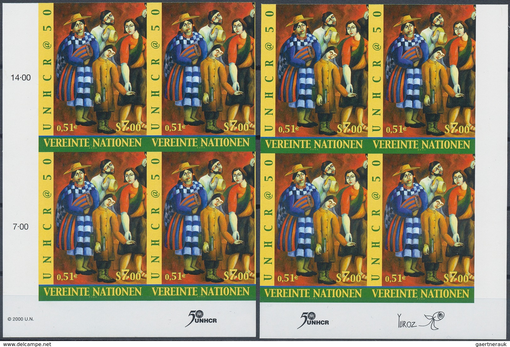 Vereinte Nationen - Wien: 1979/2000. Amazing Collection Of IMPERFORATE Stamps And Progressive Stamp - Unused Stamps