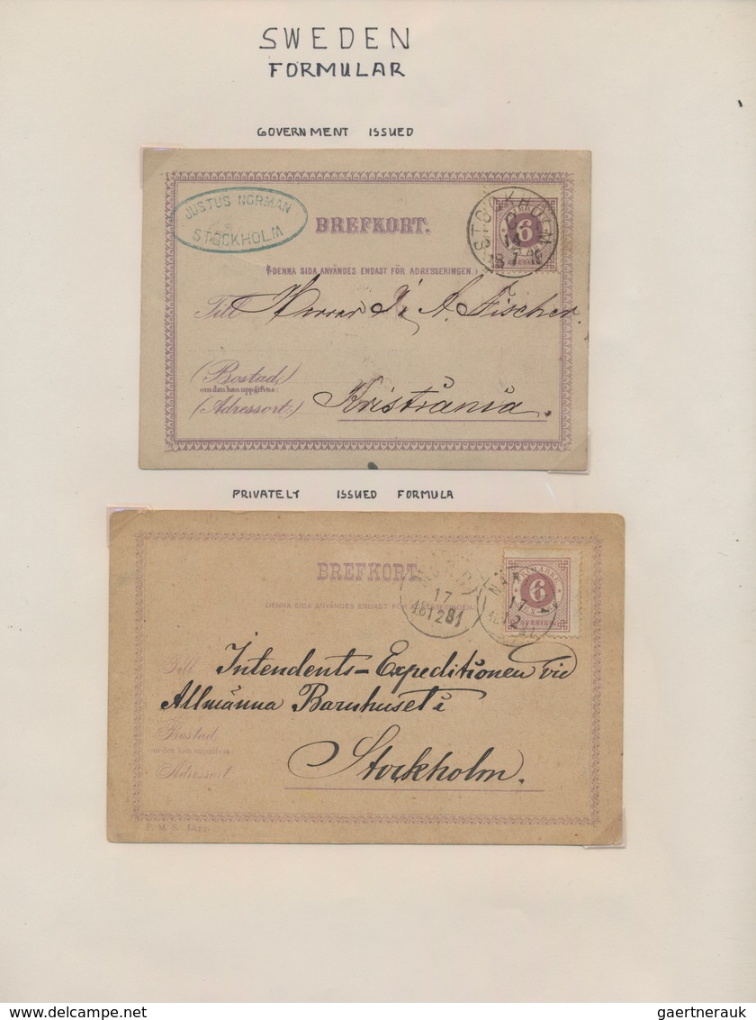 Skandinavien: 1871/1999 postal stationery collection of about 350 used postal stationery postcards (