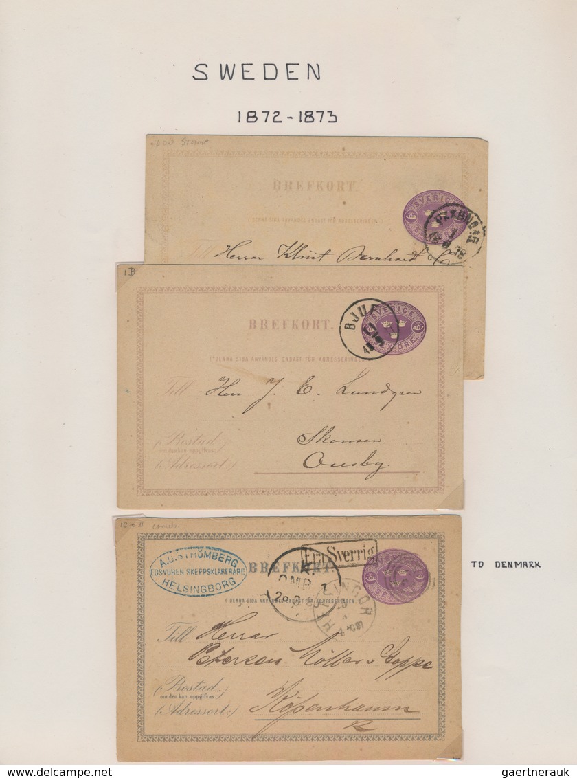 Skandinavien: 1871/1999 postal stationery collection of about 350 used postal stationery postcards (