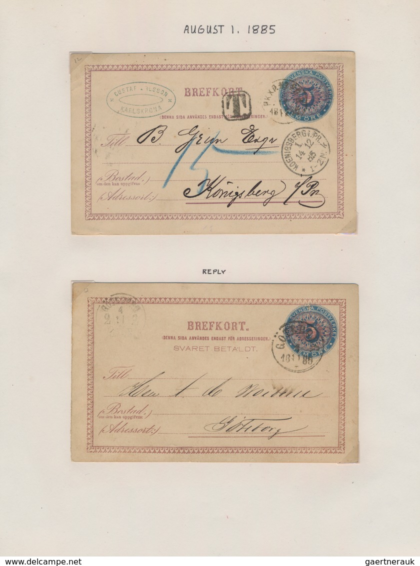 Skandinavien: 1871/1999 postal stationery collection of about 350 used postal stationery postcards (