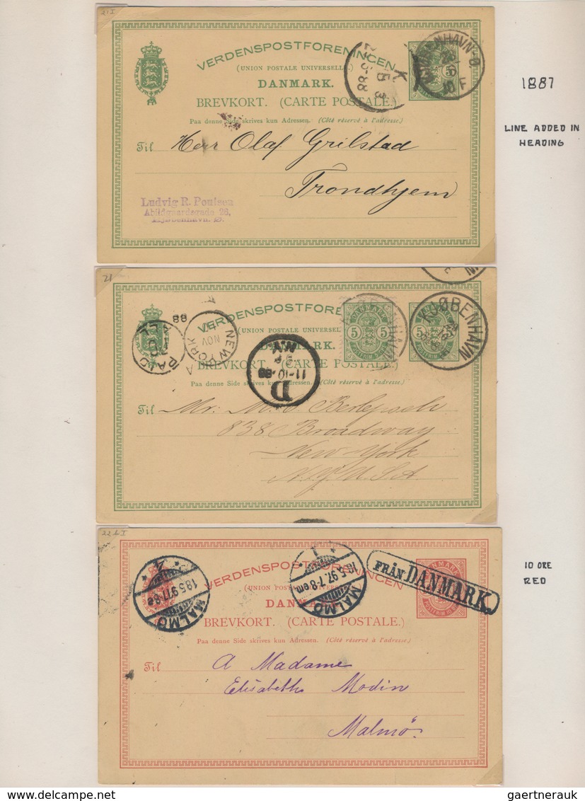 Skandinavien: 1871/1999 postal stationery collection of about 350 used postal stationery postcards (