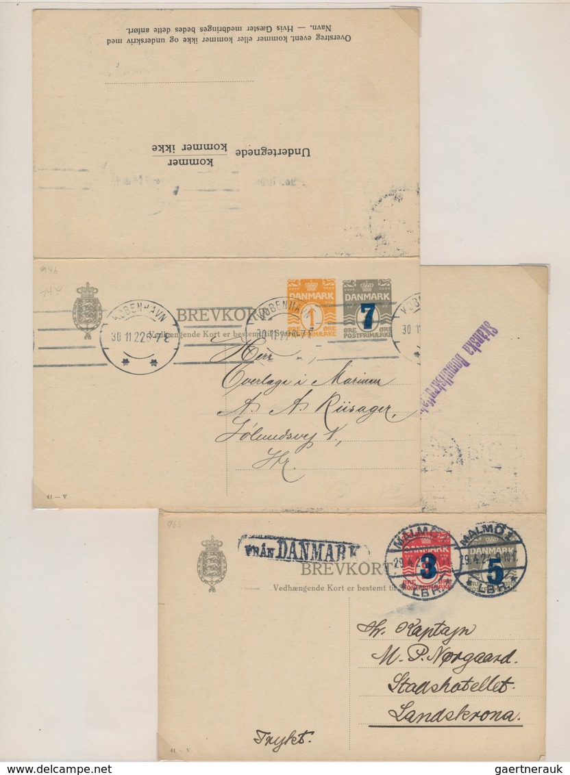 Skandinavien: 1871/1999 postal stationery collection of about 350 used postal stationery postcards (