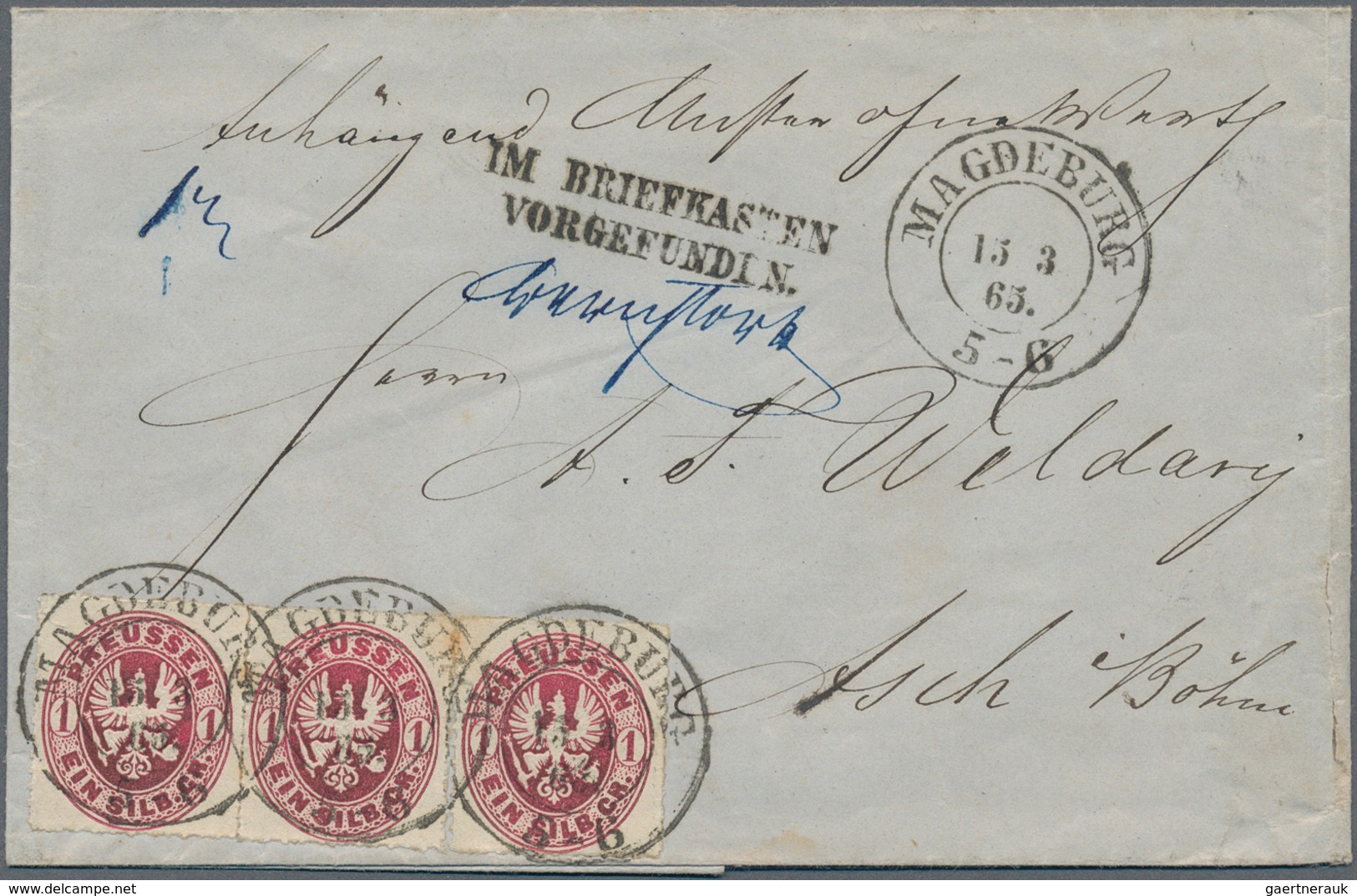 Altdeutschland: 1835/1868, BRIEFKASTEN, Interessante Partie Mit 9 Belegen, Dabei Baden Vorphilatelie - Collections